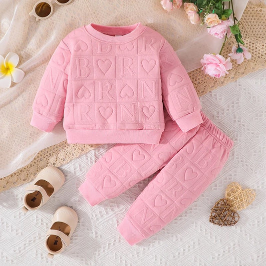 Baby Girl Clothing Set 3-24 Months: Long Sleeve T-Shirt and Pants